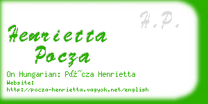 henrietta pocza business card